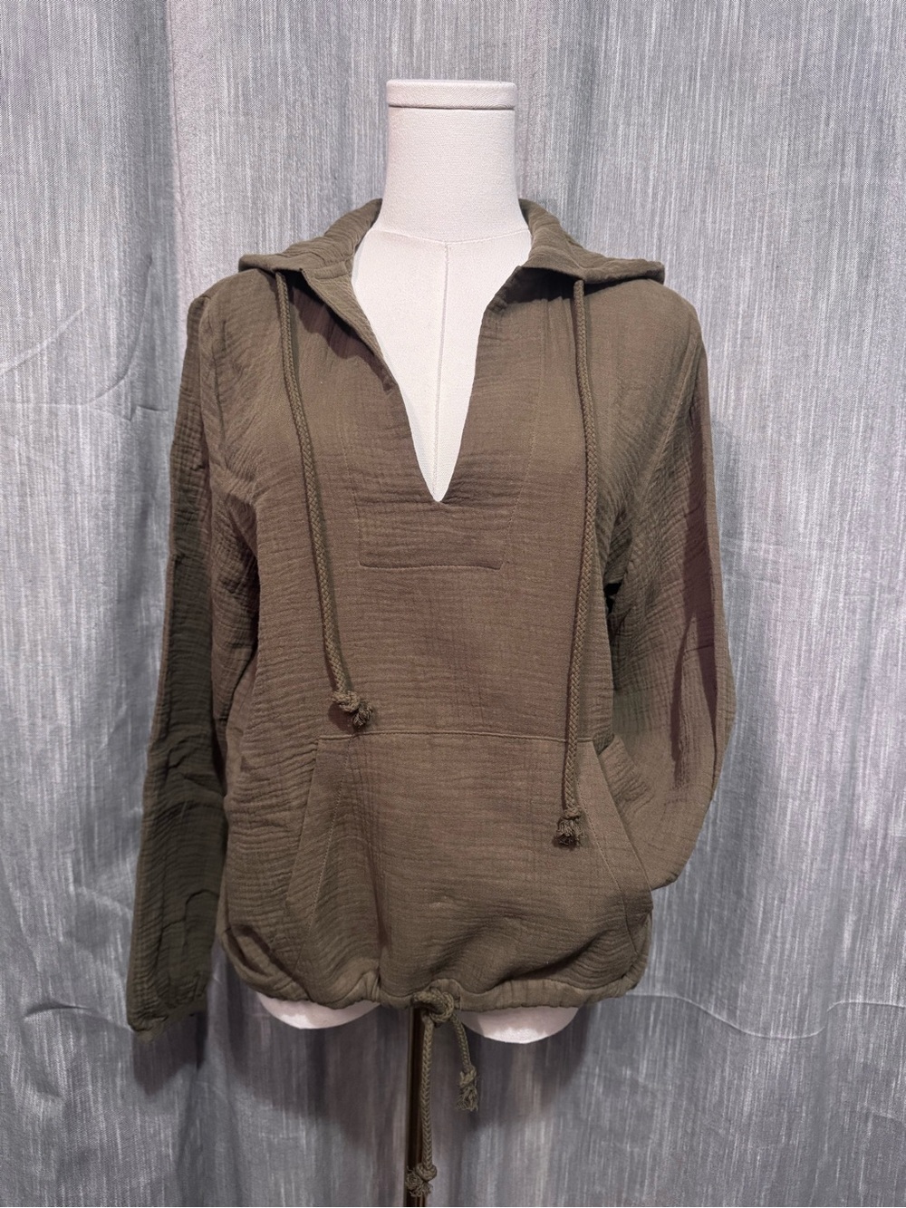 NWT Magaschoni 100% Organic Cotton Pullover Hoodie - Size S